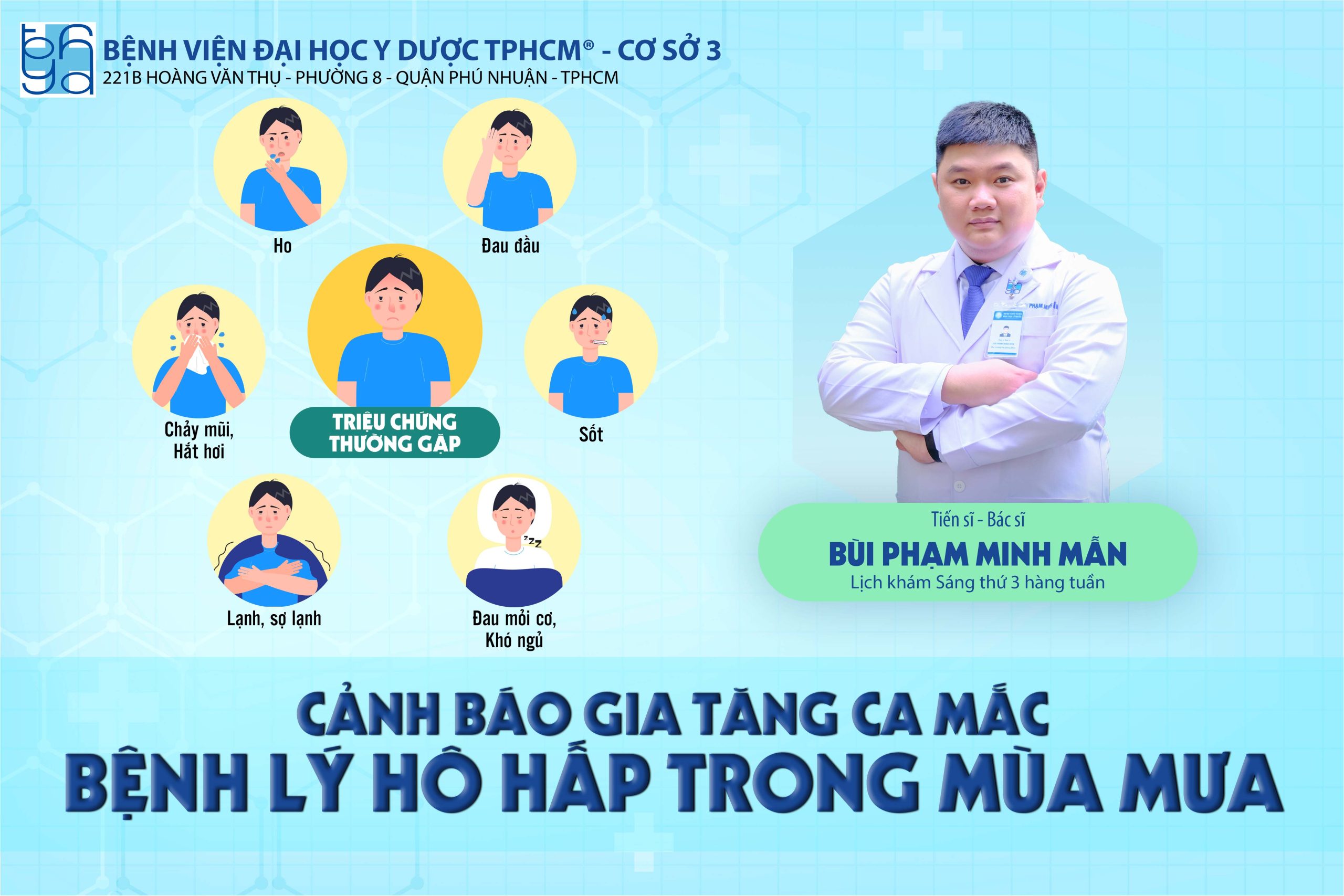Cảnh báo gia tăng ca mắc bệnh lý hô hấp trong mùa mưa