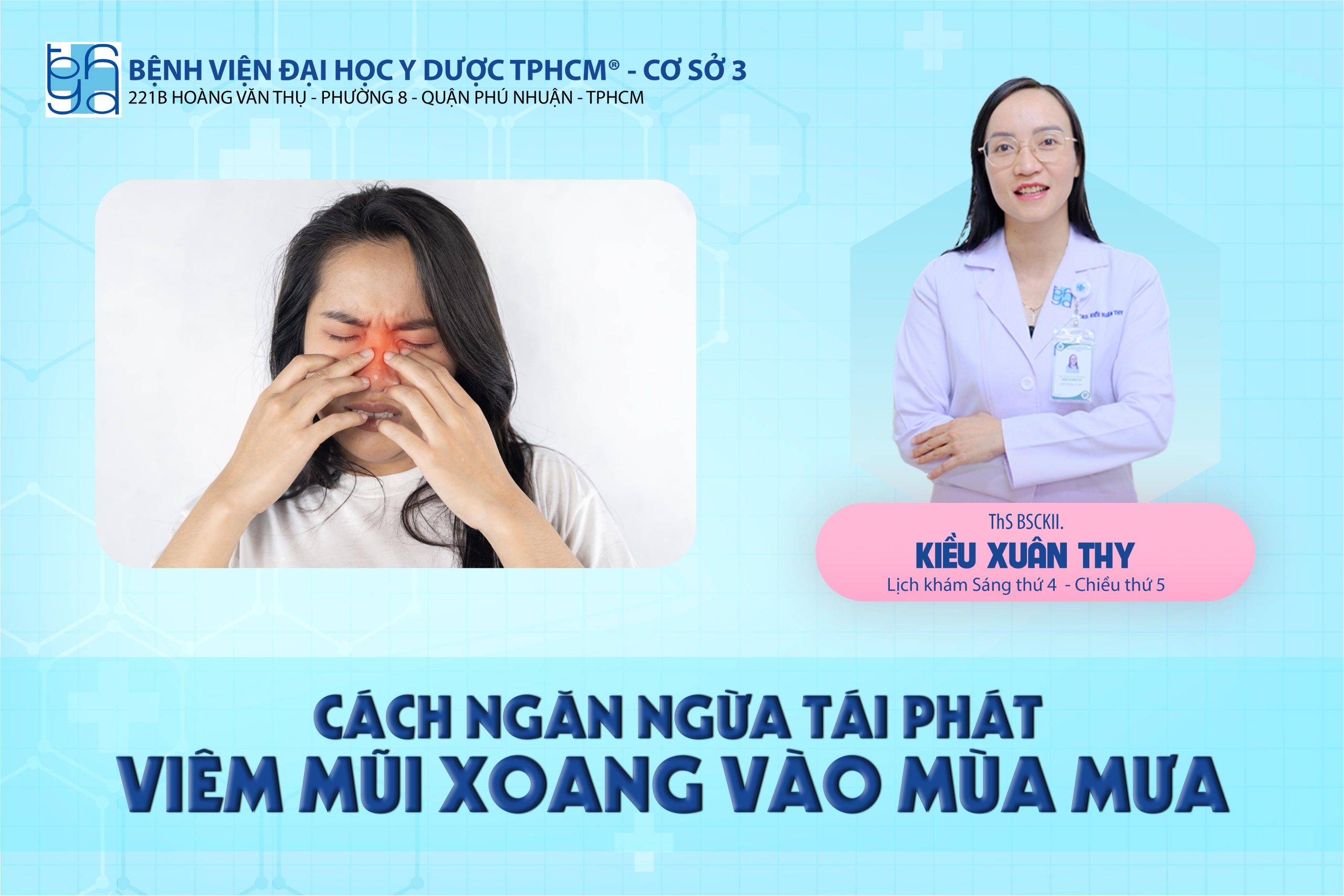 Cách ngăn ngừa tái phát viêm mũi xoang trong mùa mưa