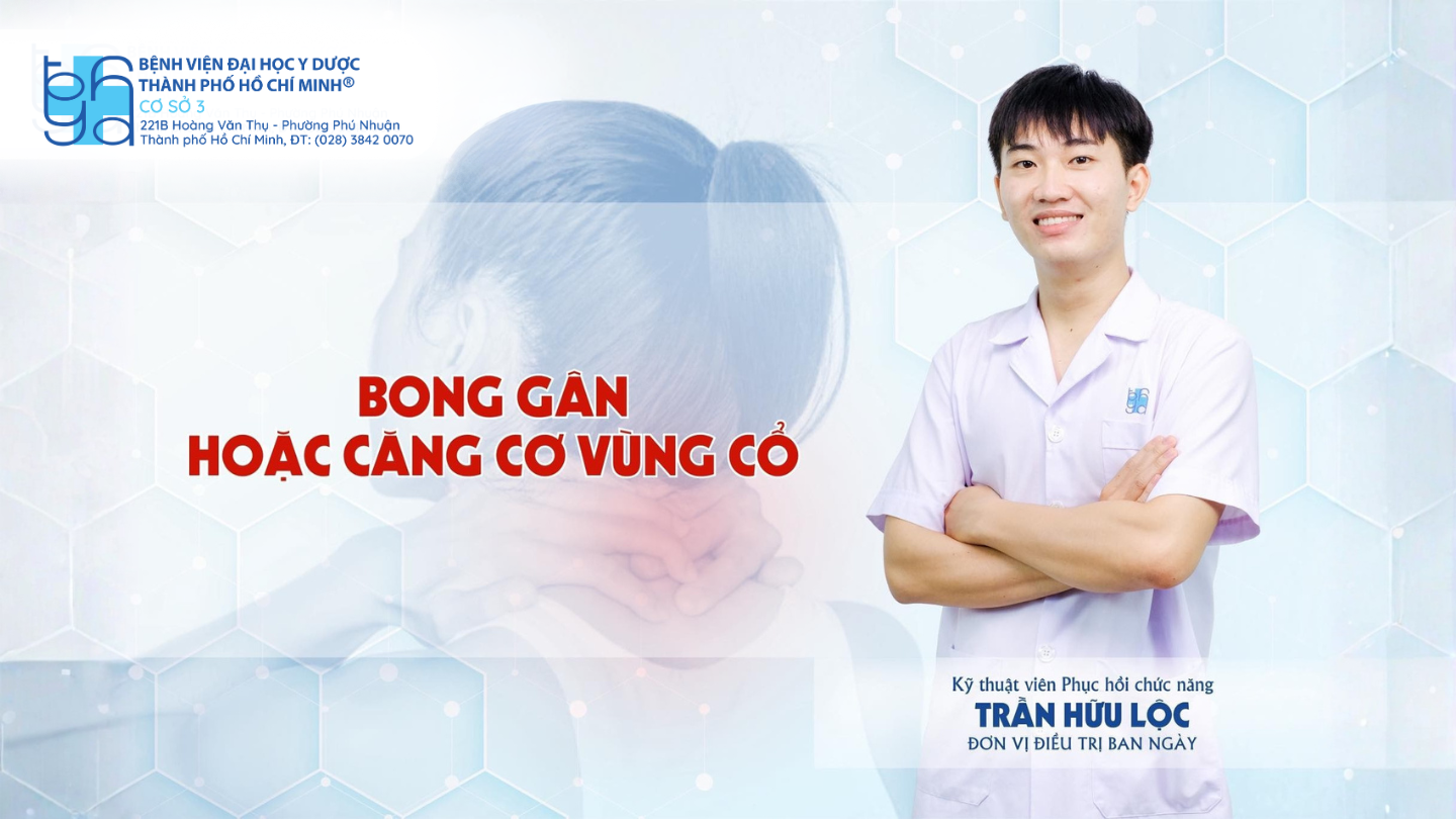 Bong gân hoặc căng cơ vùng cổ