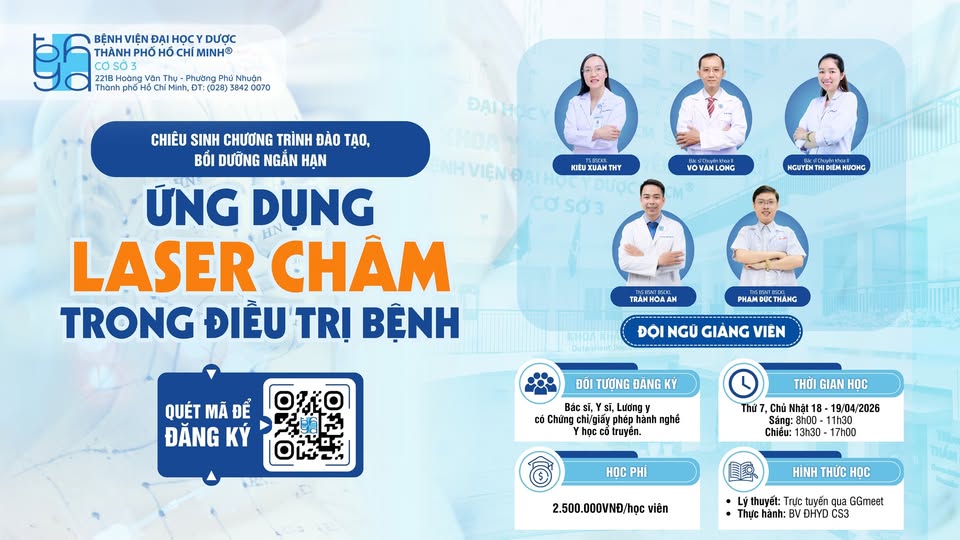 Chiêu sinh lớp ứng dụng laser châm trong điều trị bệnh